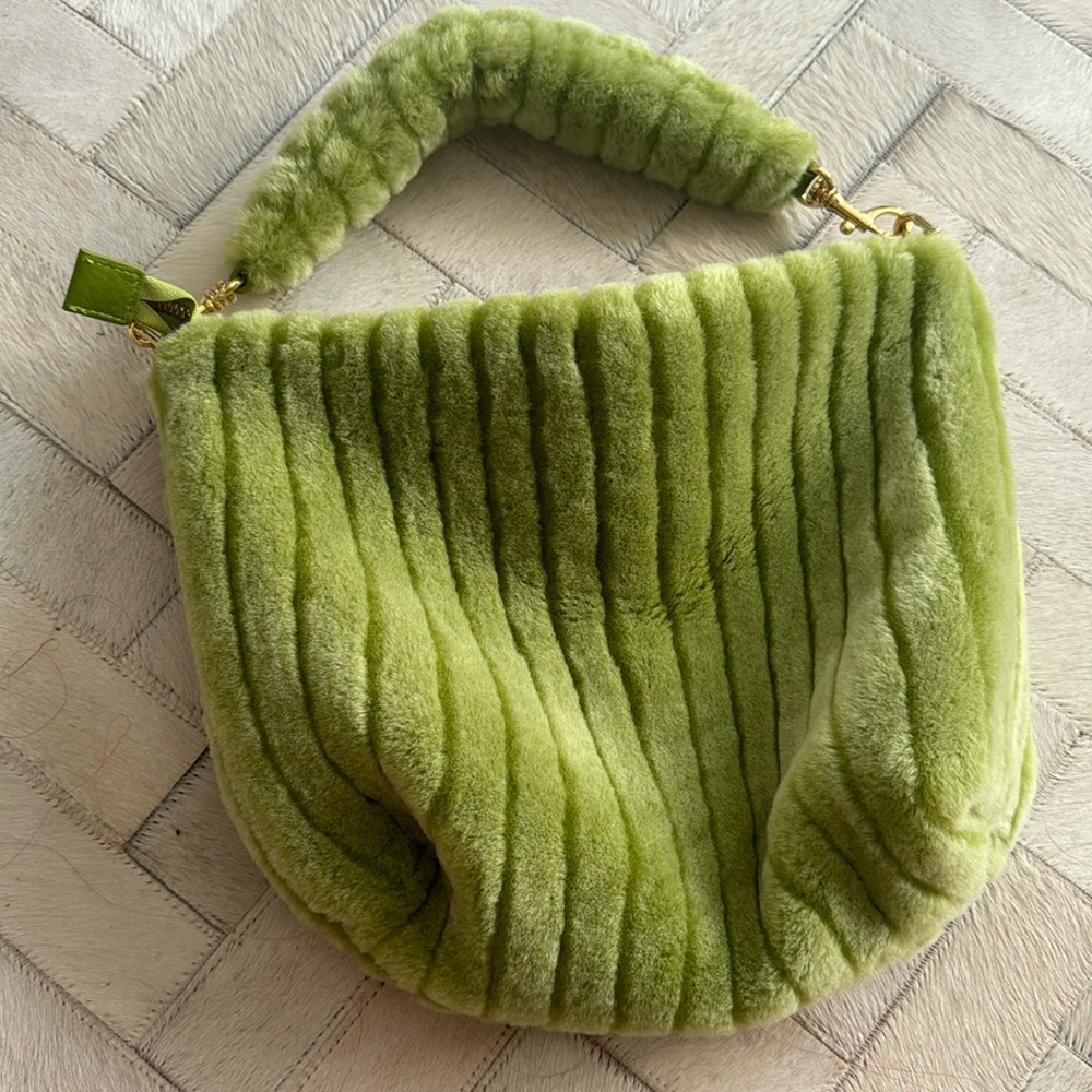 Ugg lime green tote bag either gold hardware, mint condition